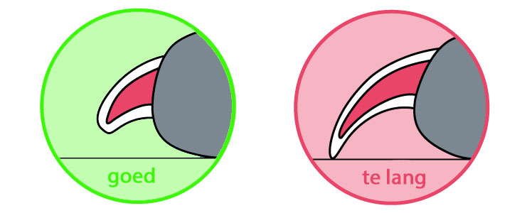 nagels goed of te lang